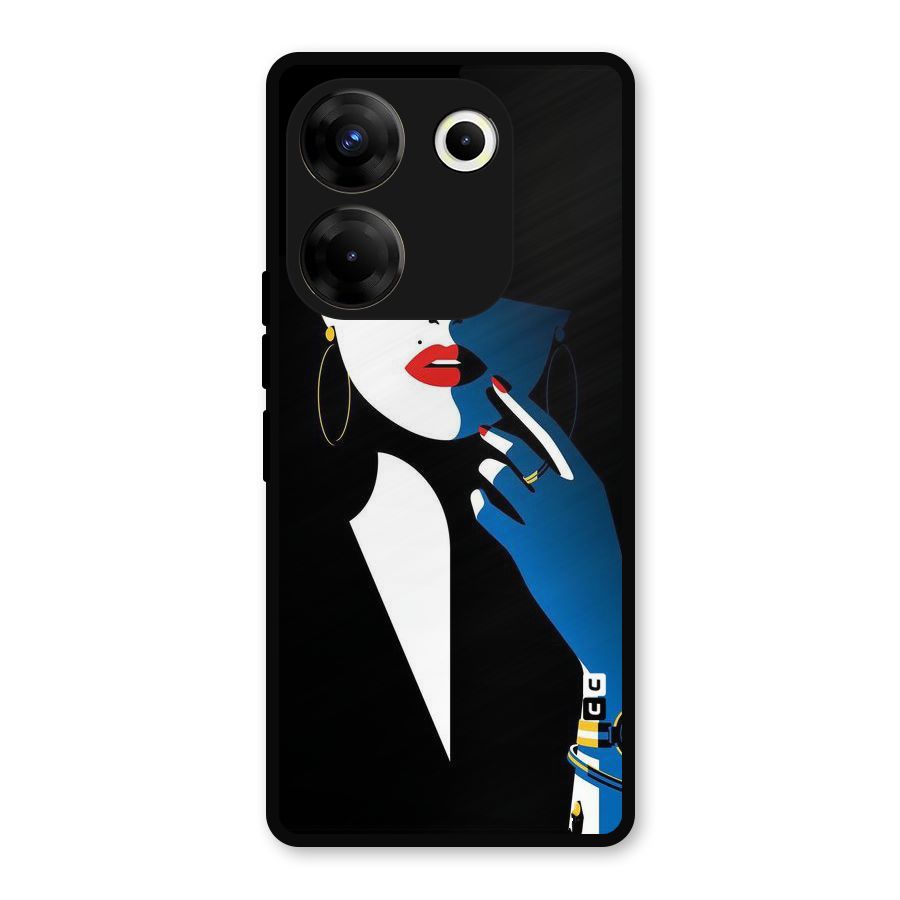 Elegant Woman Metal Back Case for Tecno Camon 20