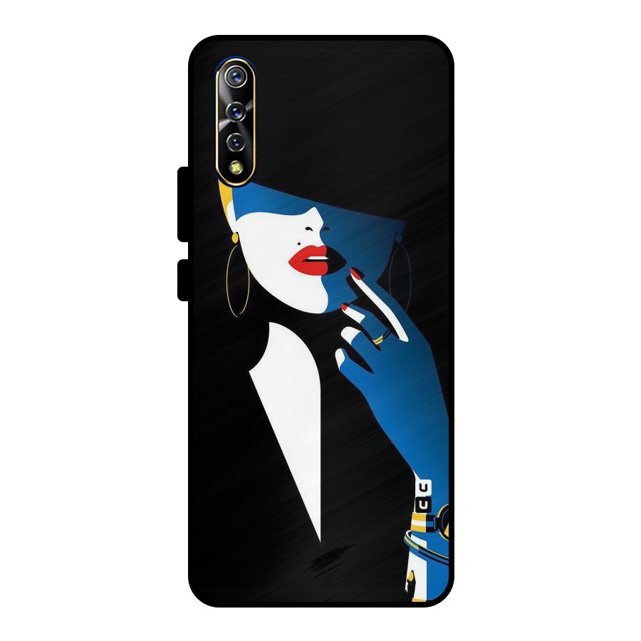 Elegant Woman Metal Back Case for Vivo S1