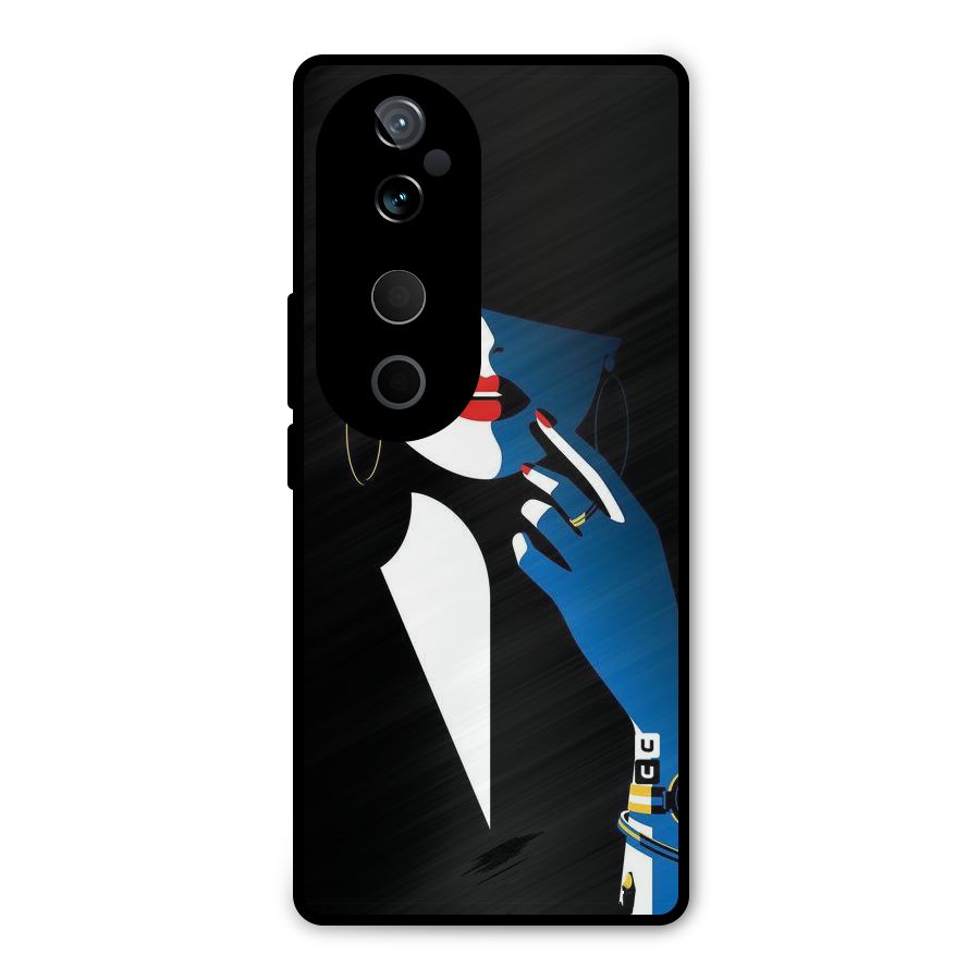 Elegant Woman Metal Back Case for Vivo T3 Ultra