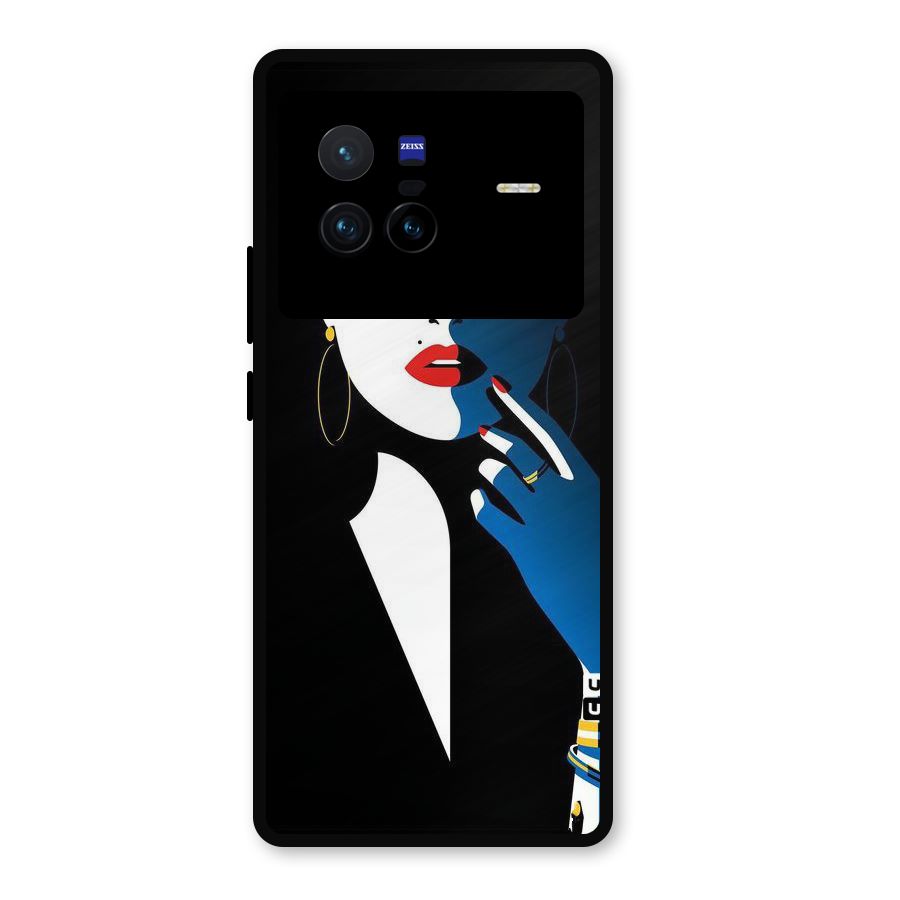 Elegant Woman Metal Back Case for Vivo X80