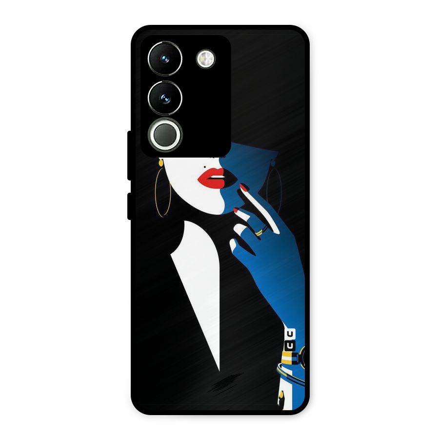 Elegant Woman Metal Back Case for Vivo Y200