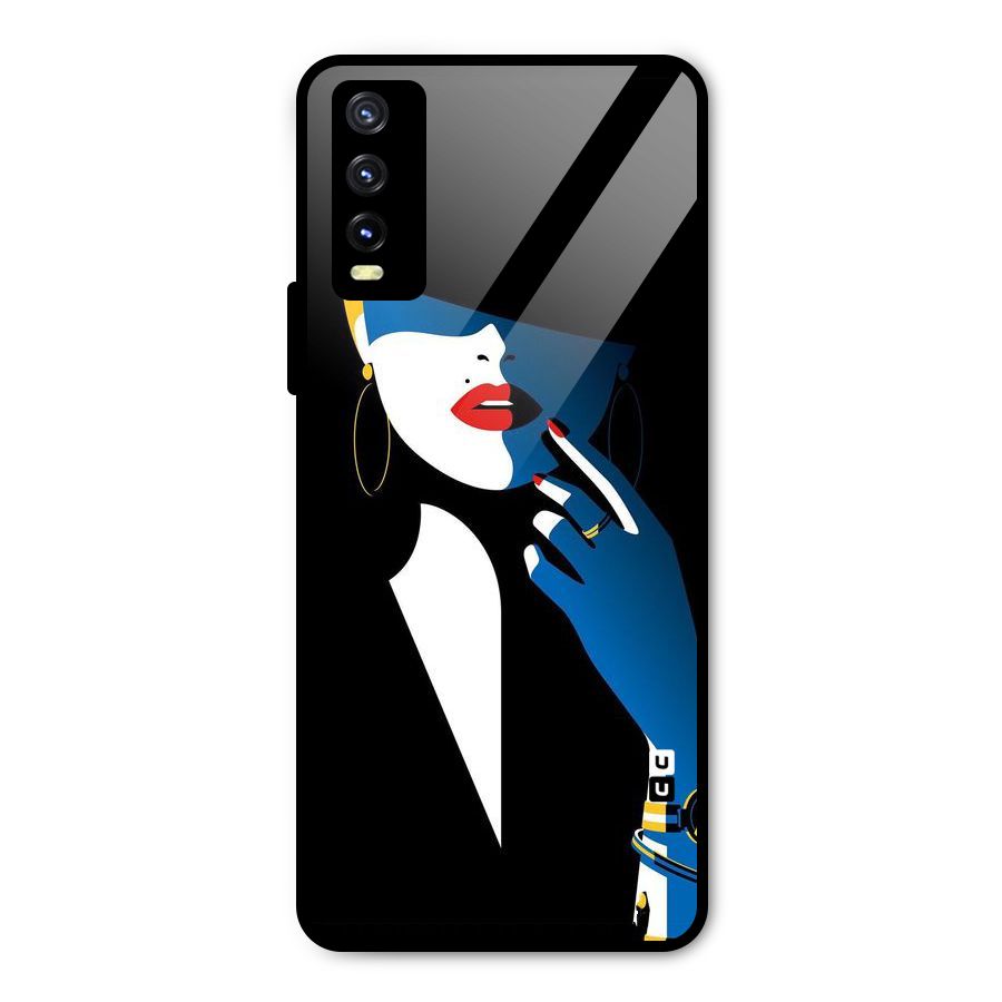 Elegant Woman Metal Back Case for Vivo Y20g