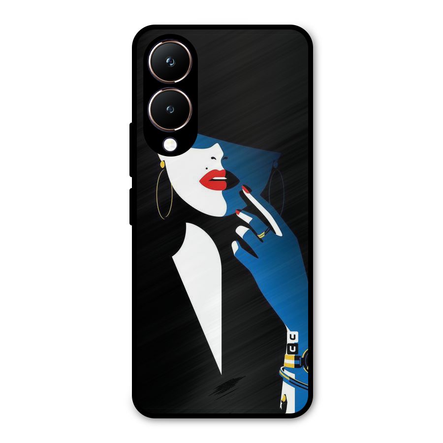 Elegant Woman Metal Back Case for Vivo Y28