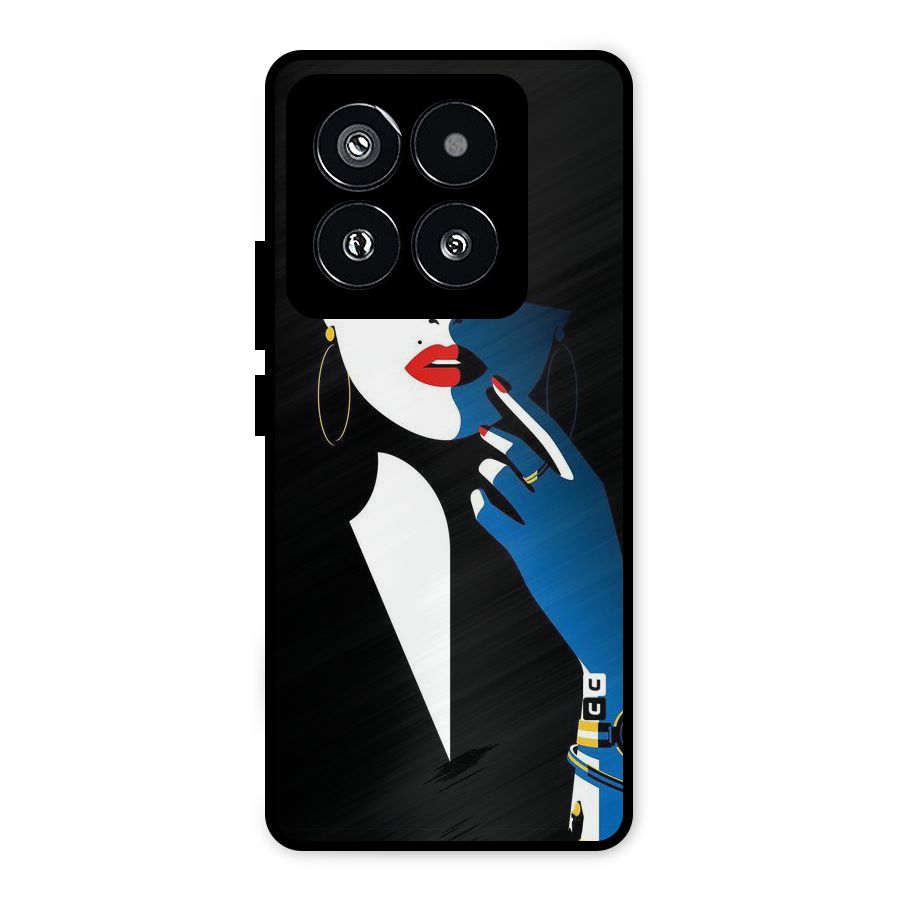 Elegant Woman Metal Back Case for Xiaomi 14 Pro