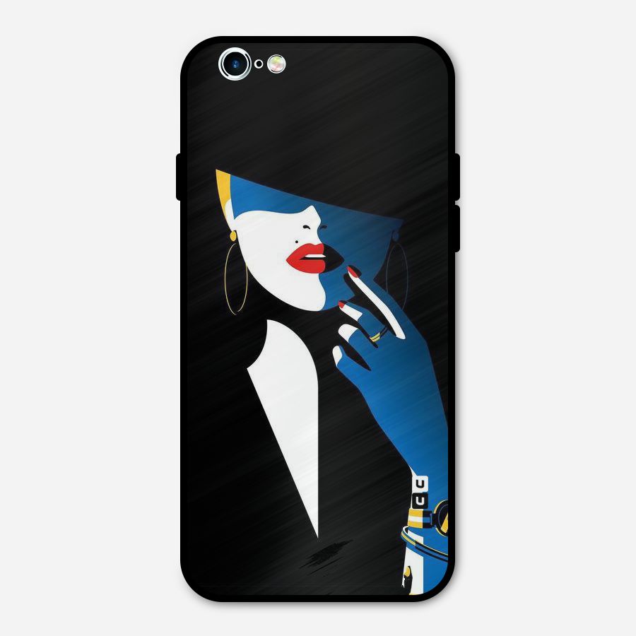 Elegant Woman Metal Back Case for iPhone 6 6s