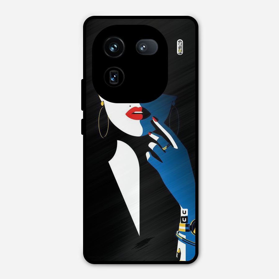 Elegant Woman Metal Back Case for iQOO 12