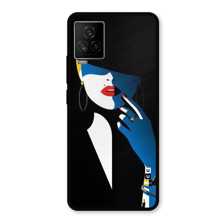 Elegant Woman Metal Back Case for iQOO 7 Legend 5G
