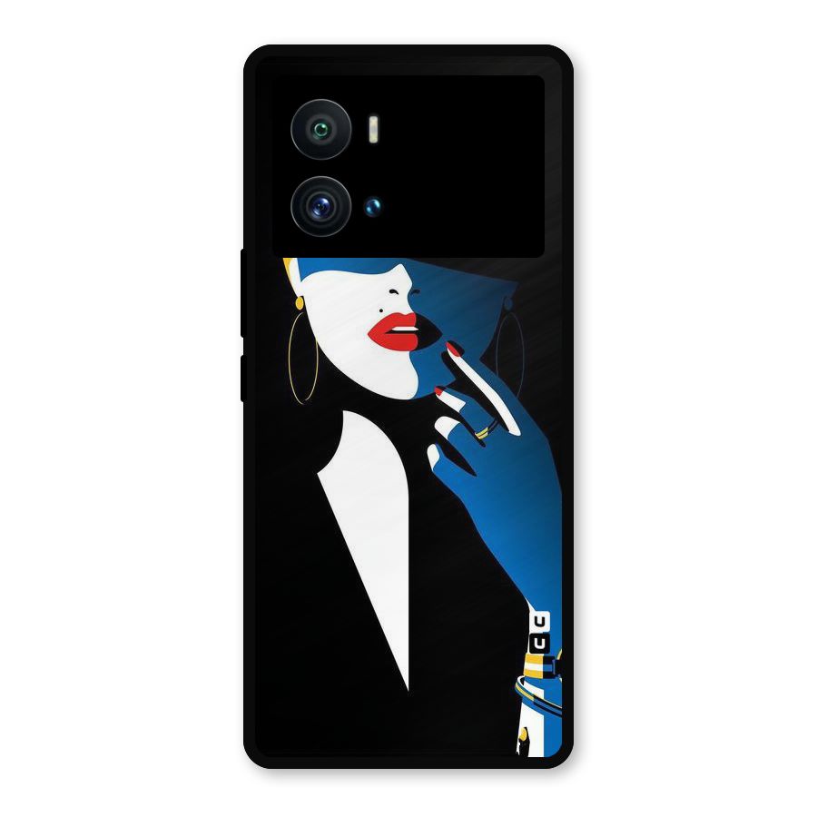 Elegant Woman Metal Back Case for iQOO 9 Pro