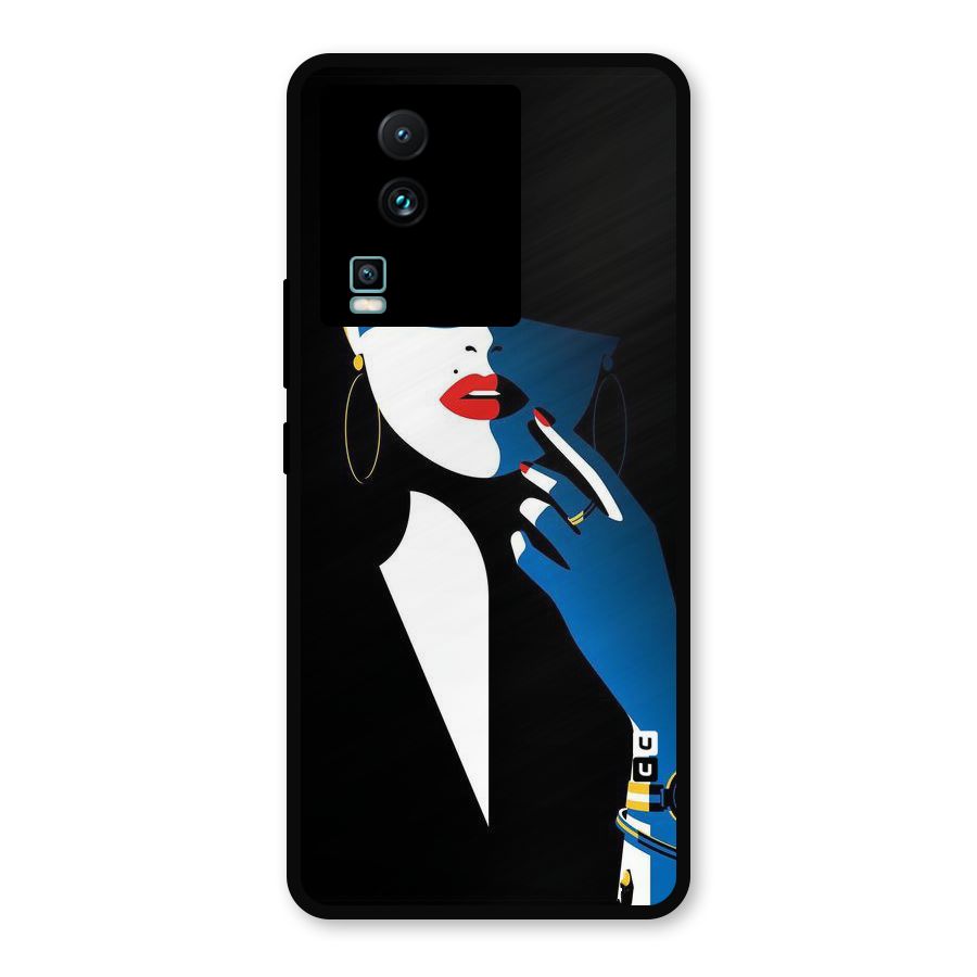Elegant Woman Metal Back Case for iQOO Neo 7 Pro