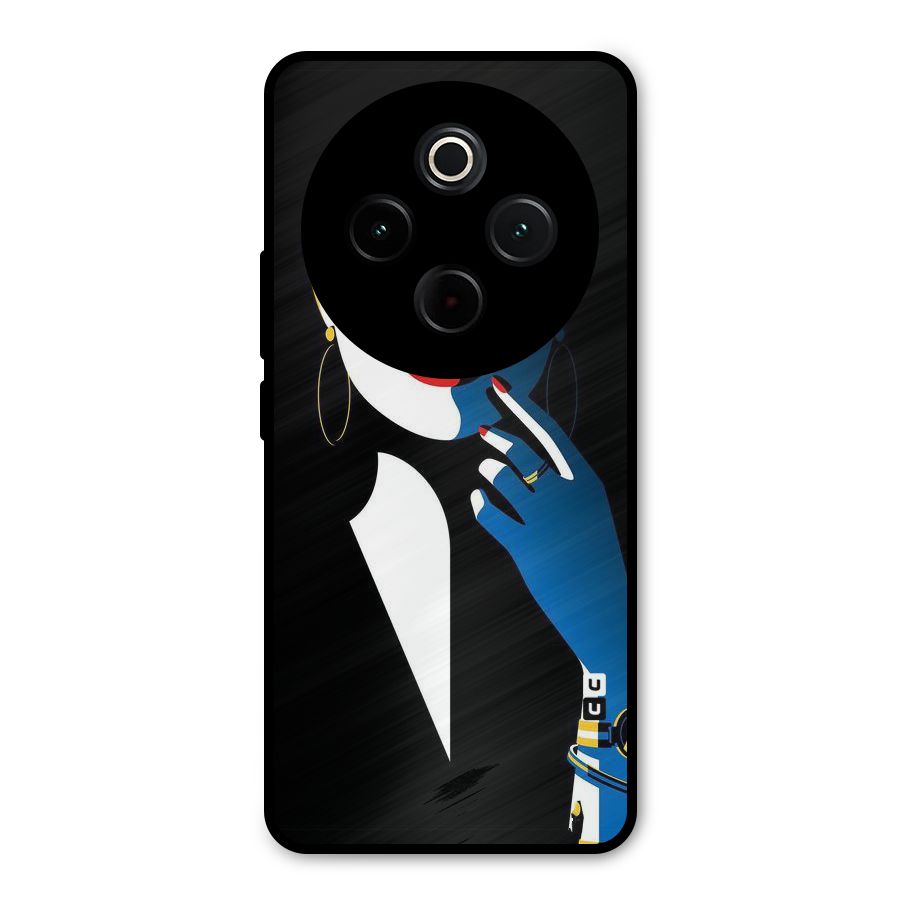 Elegant Woman Metal Back Case for iQOO Z10
