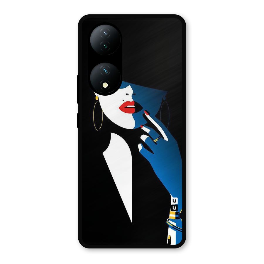 Elegant Woman Metal Back Case for iQOO Z7
