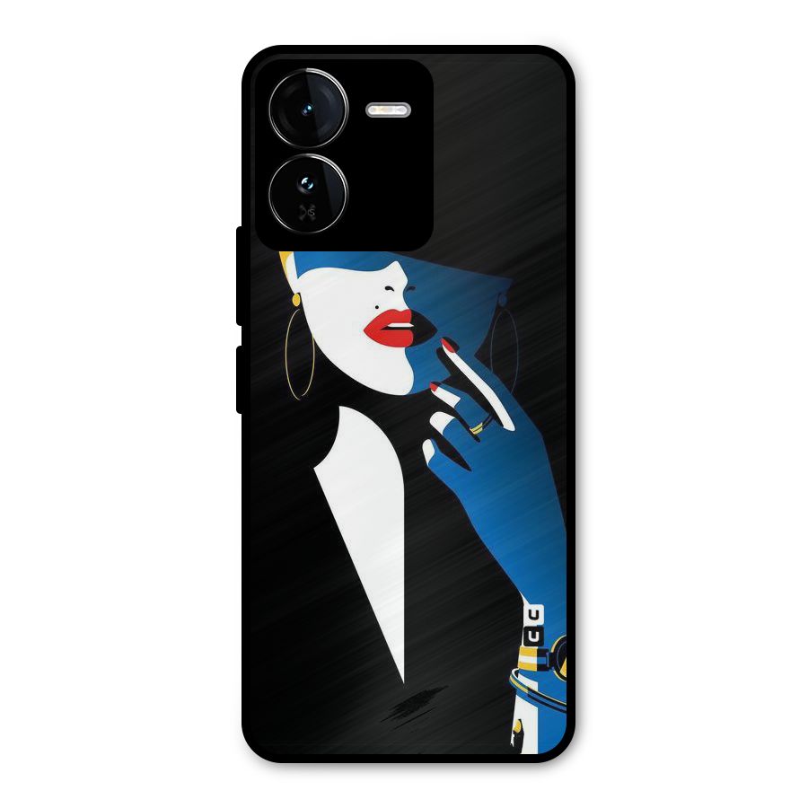 Elegant Woman Metal Back Case for iQOO Z9