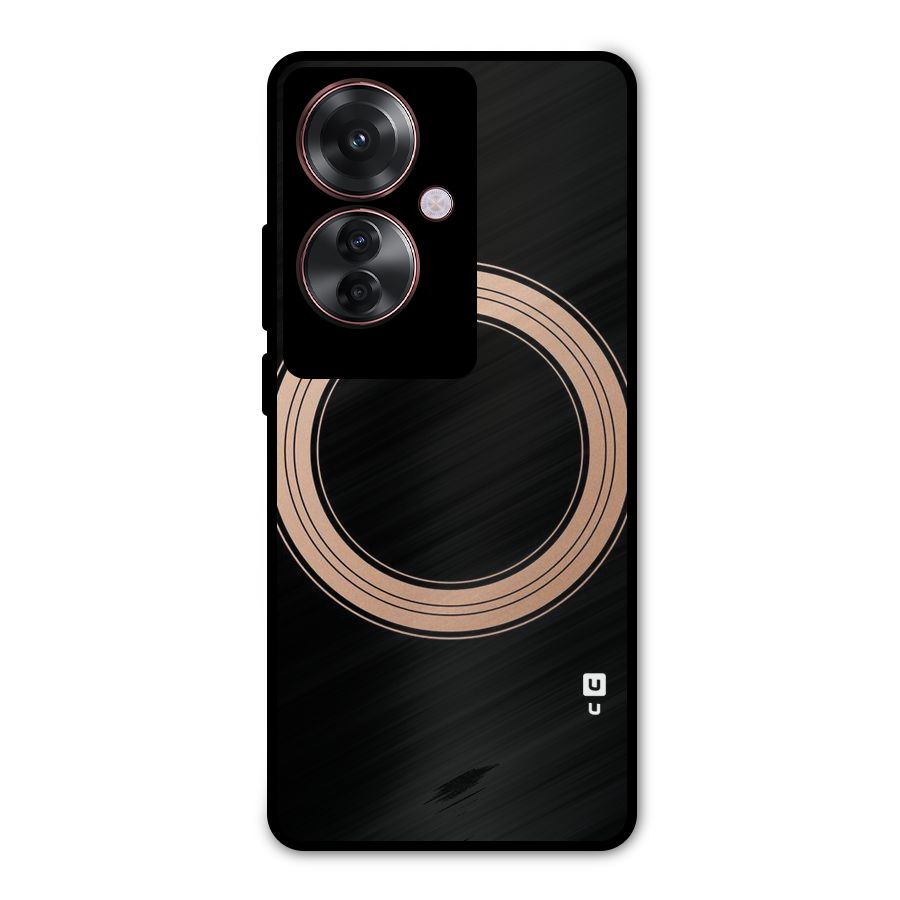 Elite Circle Metal Back Case for Oppo F25 Pro