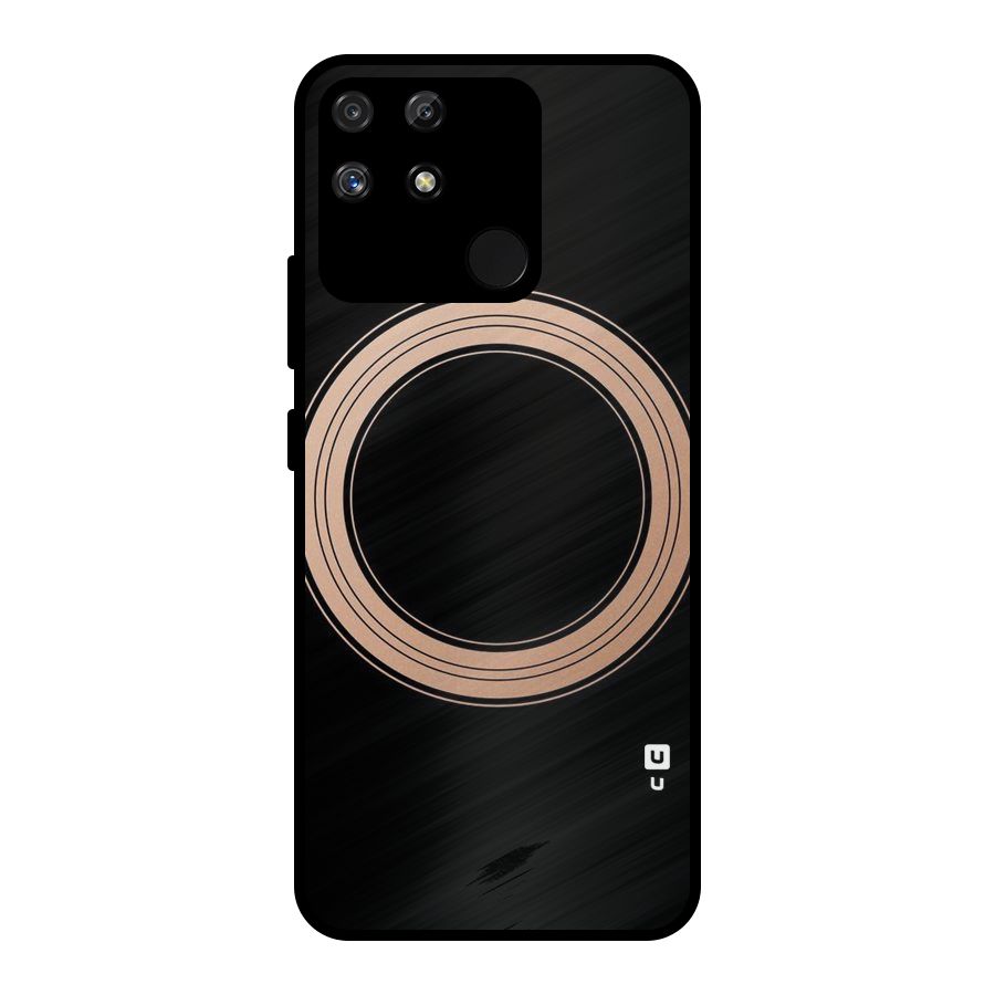 Elite Circle Metal Back Case for Realme Narzo 50A
