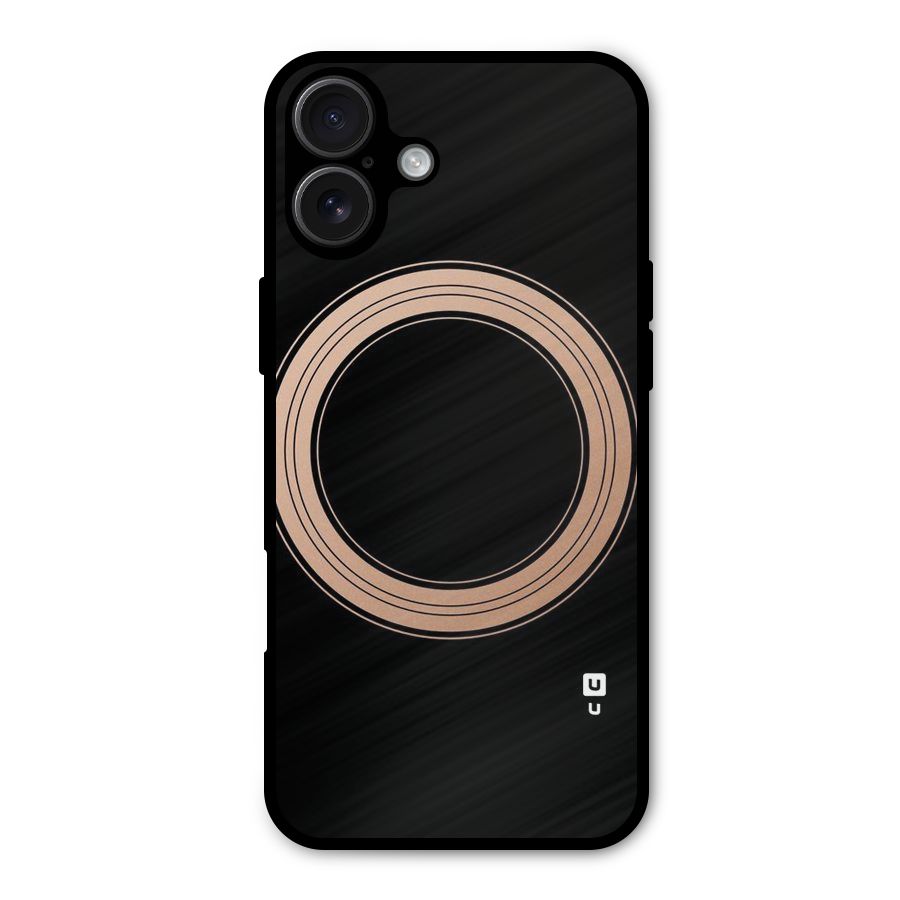 Elite Circle Metal Back Case for iPhone 16 Plus