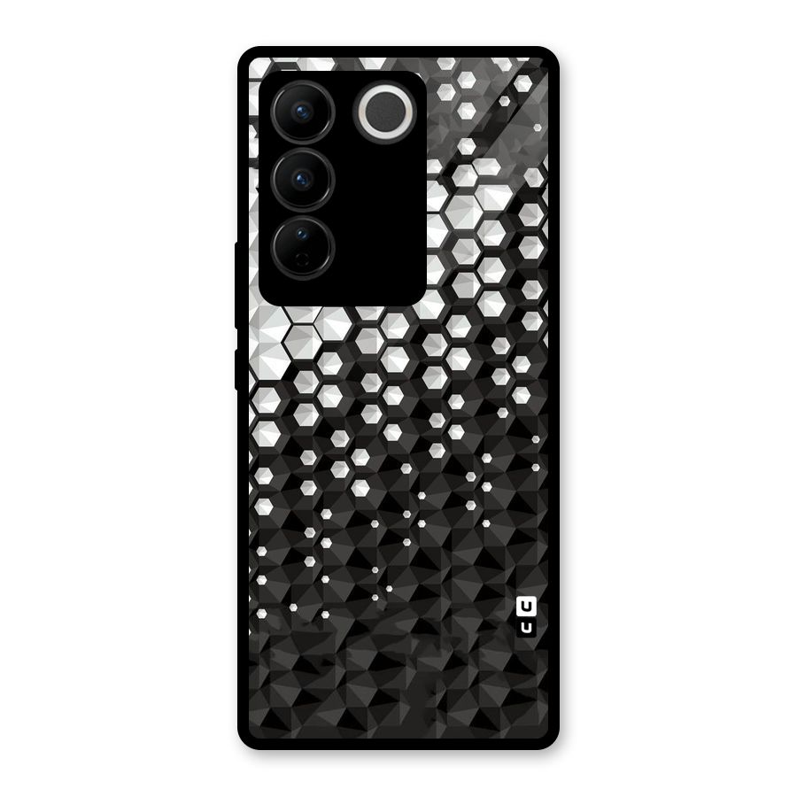 Elite Hexagonal Glass Back Case for Vivo V27 Pro
