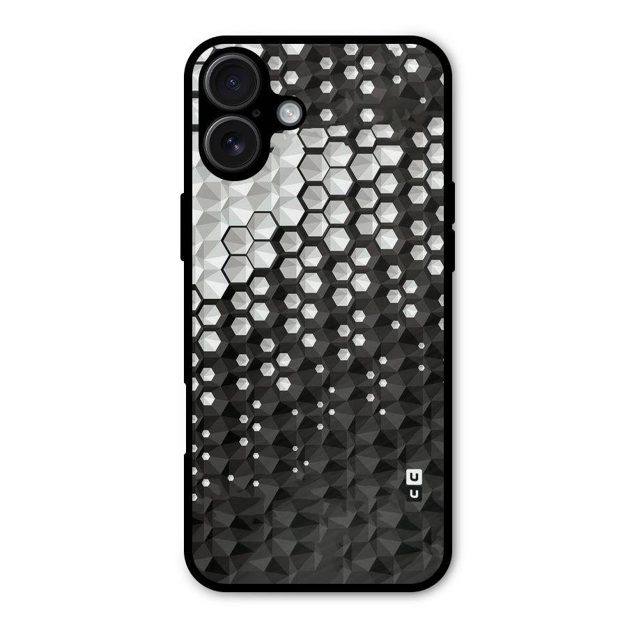 Elite Hexagonal Metal Back Case for iPhone 16 Plus