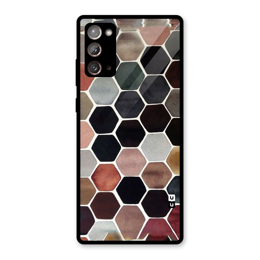Elite Pastel Hexagons Glass Back Case for Galaxy Note 20