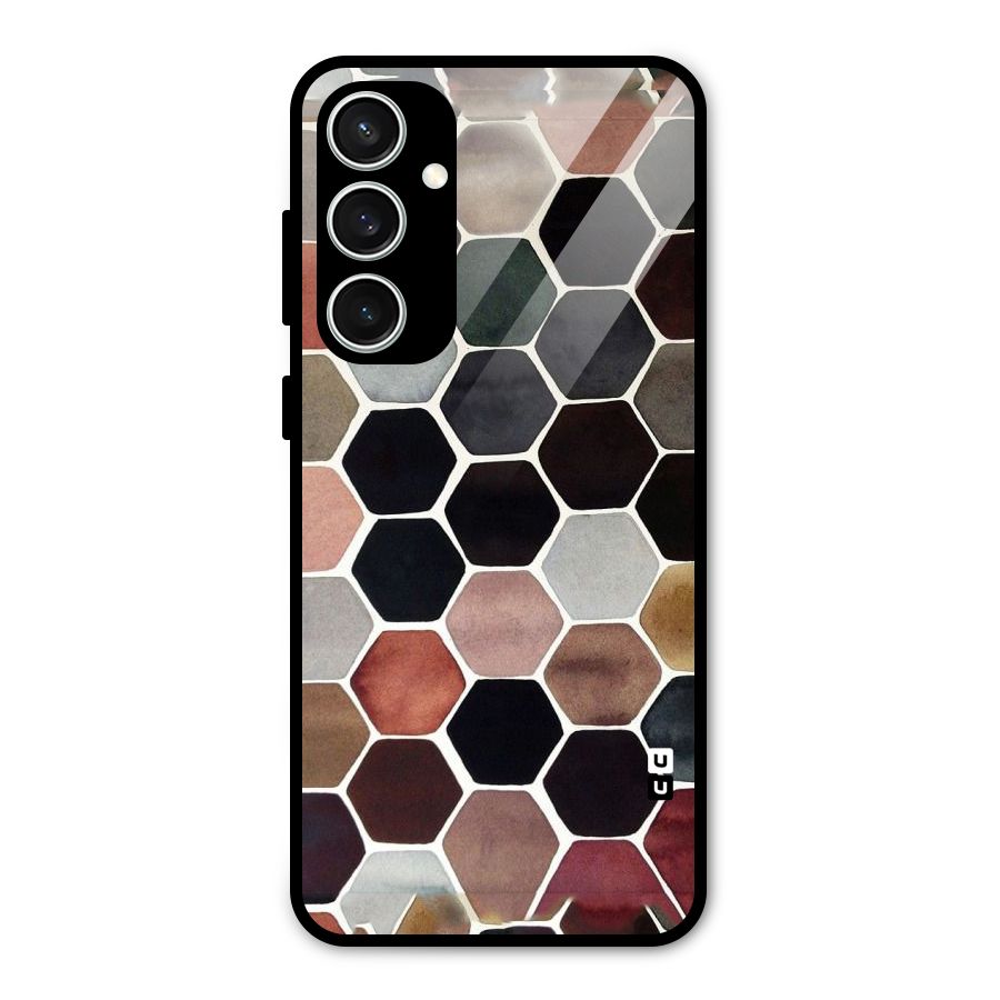 Elite Pastel Hexagons Glass Back Case for Galaxy S23 FE