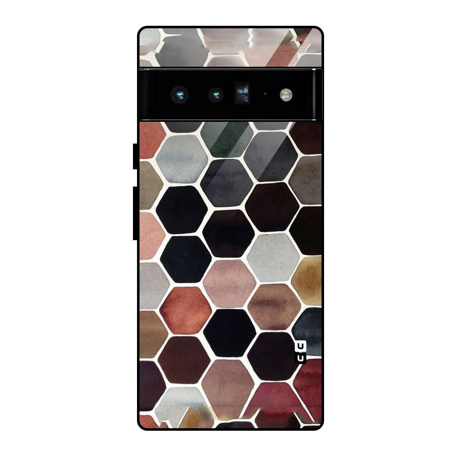Elite Pastel Hexagons Glass Back Case for Google Pixel 6 Pro