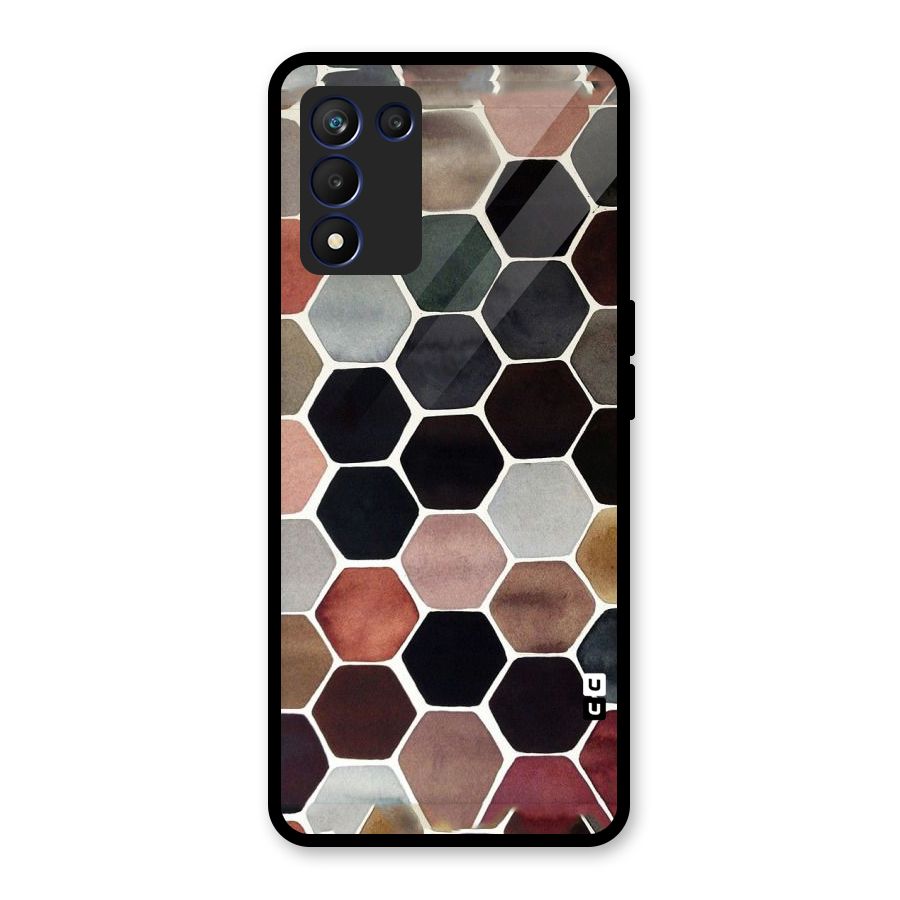 Elite Pastel Hexagons Glass Back Case for Realme 9 5G Speed