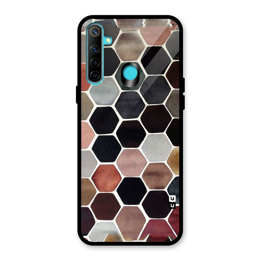 Elite Pastel Hexagons Glass Back Case for Realme Narzo 10
