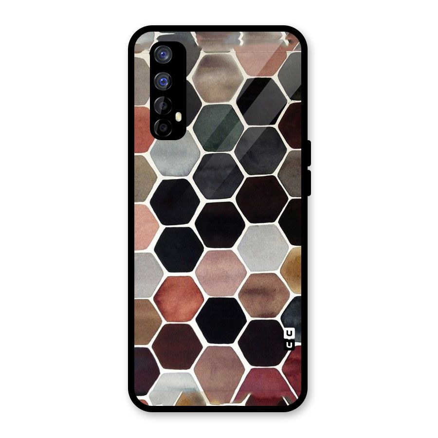 Elite Pastel Hexagons Glass Back Case for Realme Narzo 20 Pro