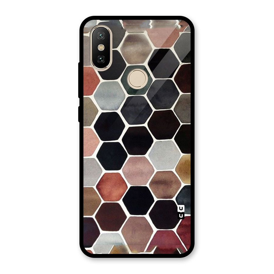 Elite Pastel Hexagons Glass Back Case for Redmi A2