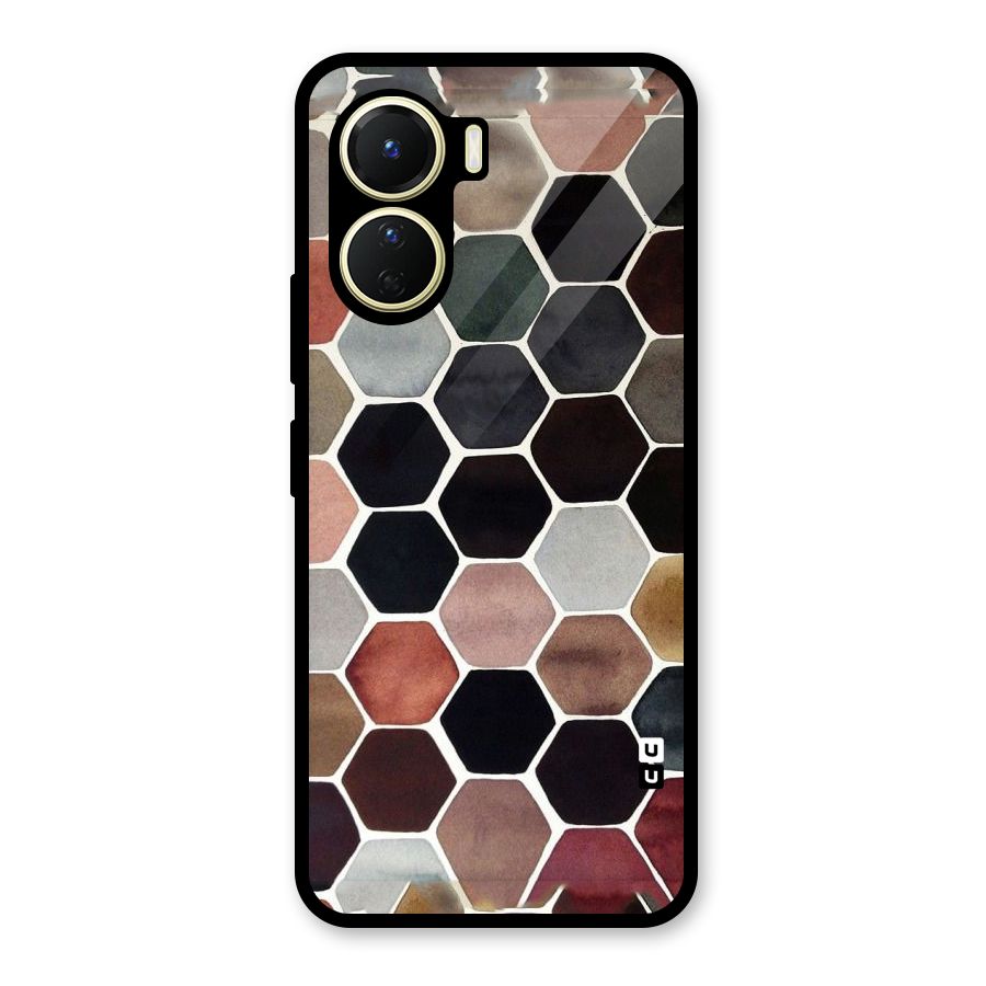 Elite Pastel Hexagons Glass Back Case for Vivo Y56