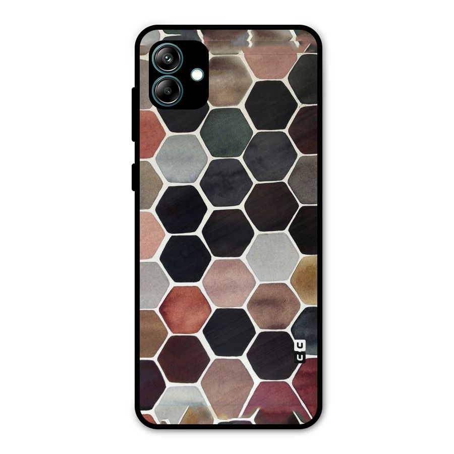 Elite Pastel Hexagons Metal Back Case for Galaxy A04