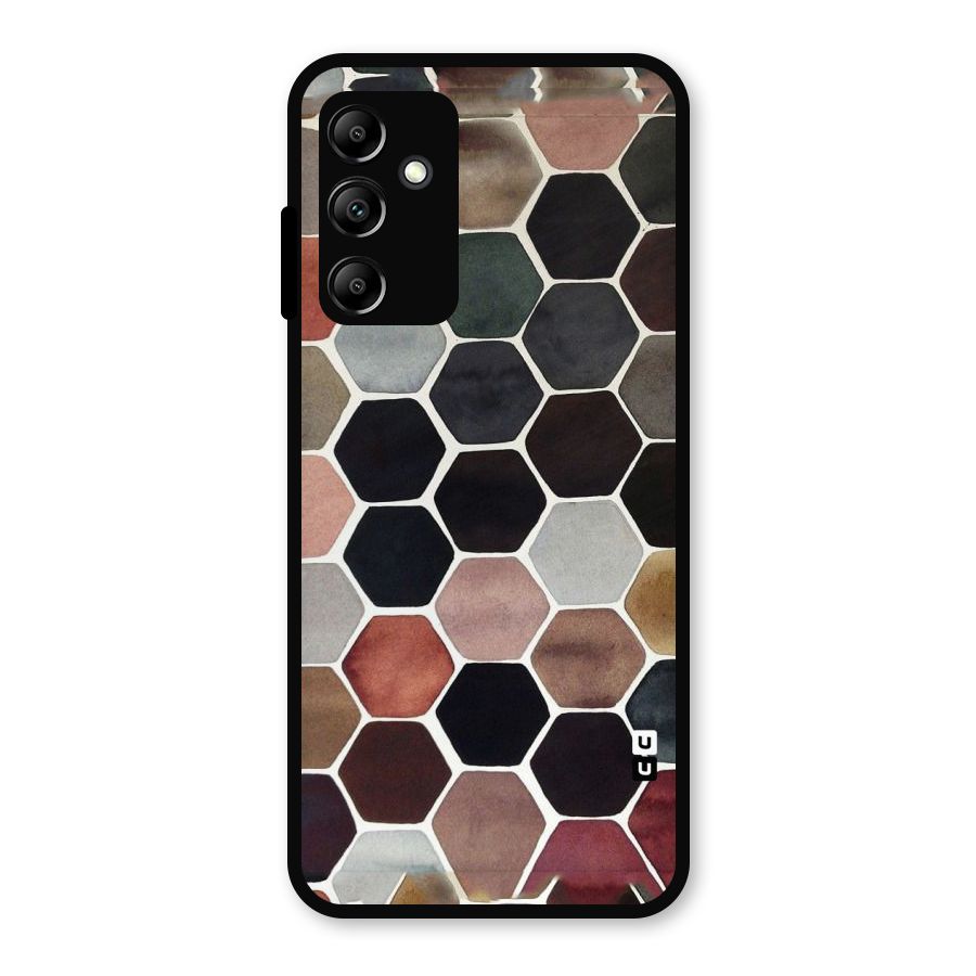 Elite Pastel Hexagons Metal Back Case for Galaxy A14 5G