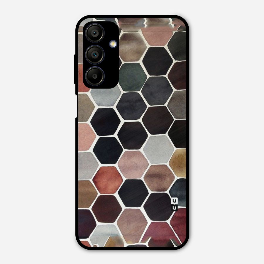 Elite Pastel Hexagons Metal Back Case for Galaxy A15 5G