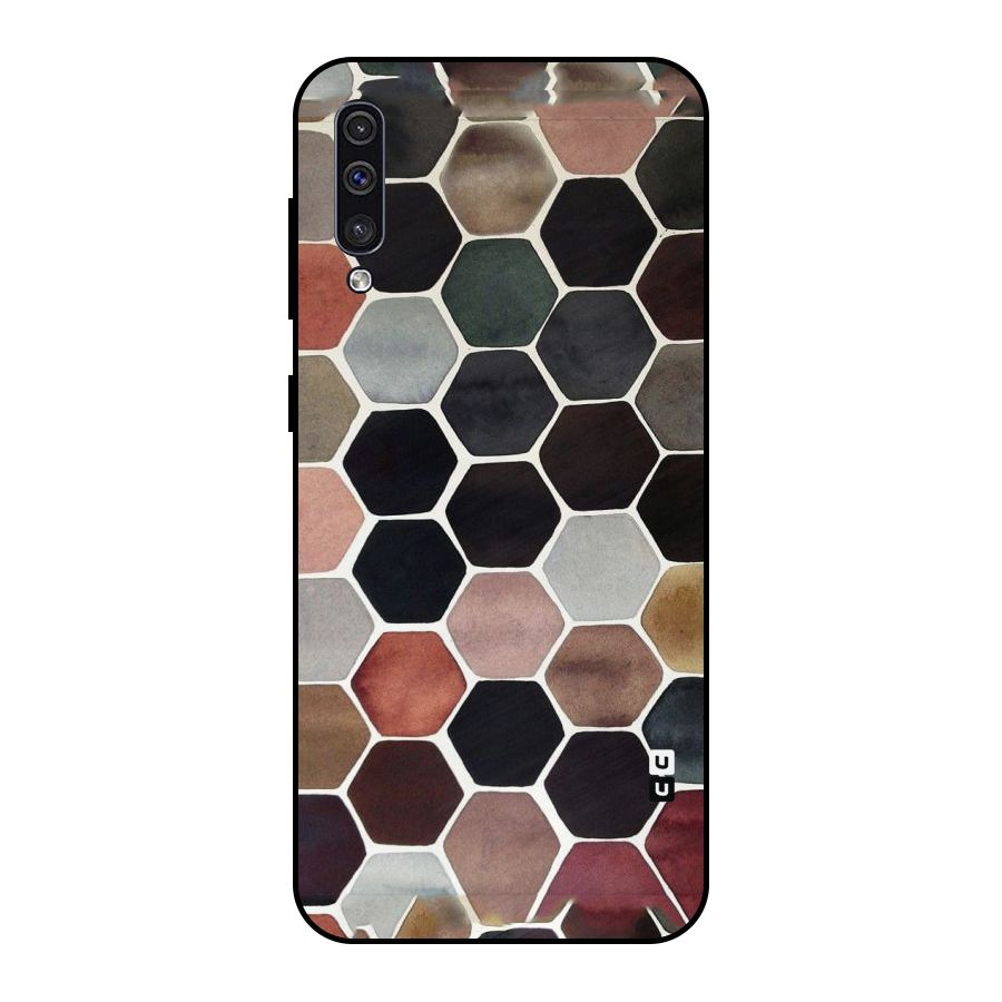 Elite Pastel Hexagons Metal Back Case for Galaxy A30s