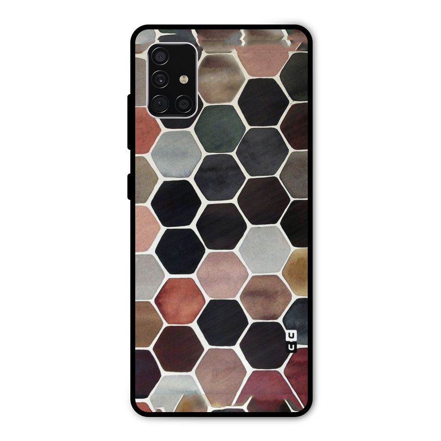 Elite Pastel Hexagons Metal Back Case for Galaxy A51