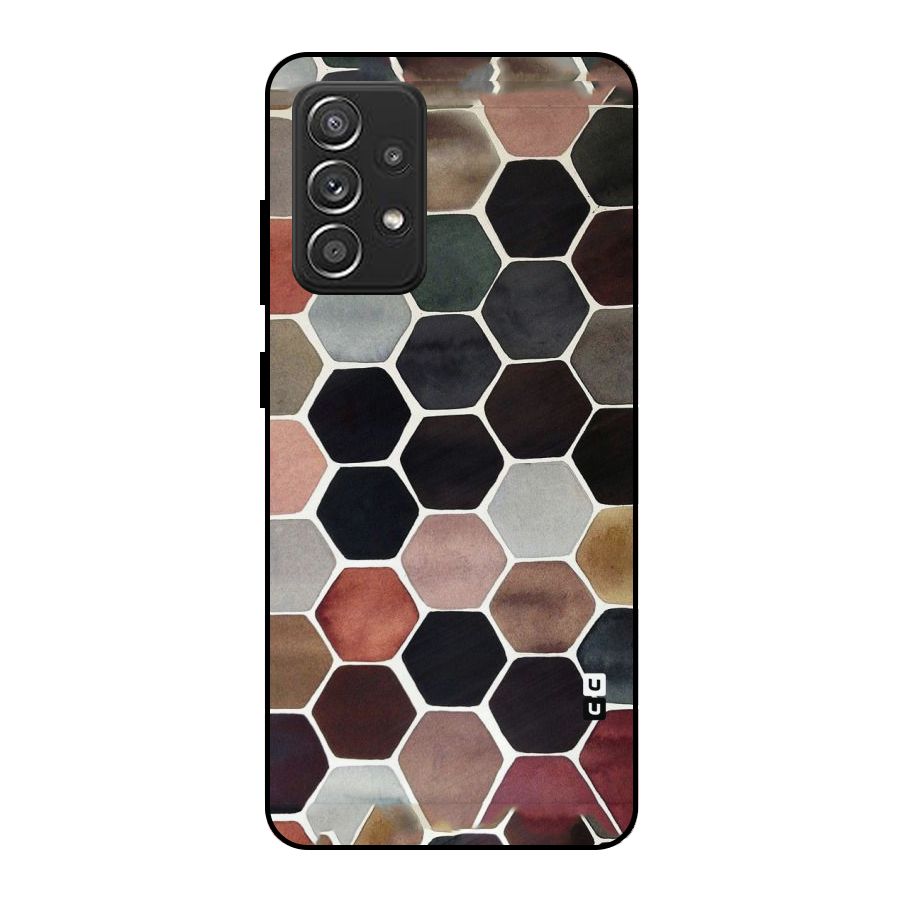 Elite Pastel Hexagons Metal Back Case for Galaxy A52