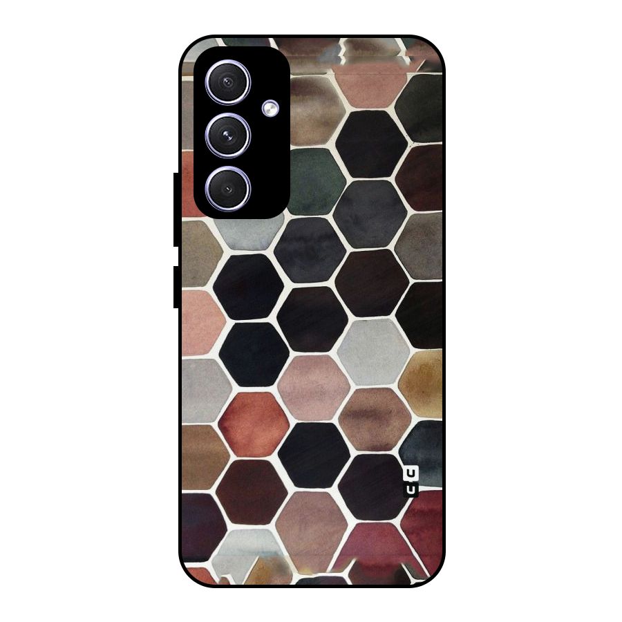 Elite Pastel Hexagons Metal Back Case for Galaxy A54