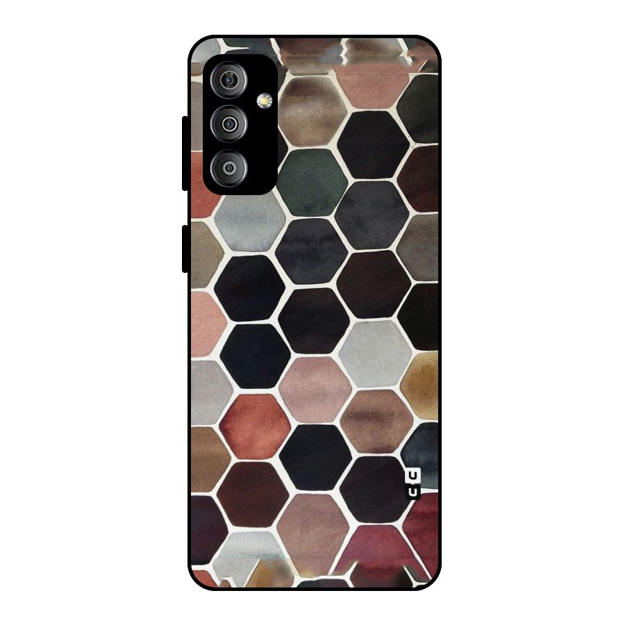 Elite Pastel Hexagons Metal Back Case for Galaxy F23