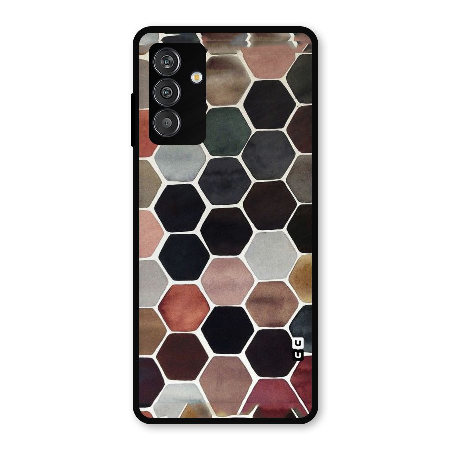 Elite Pastel Hexagons Metal Back Case for Galaxy M13