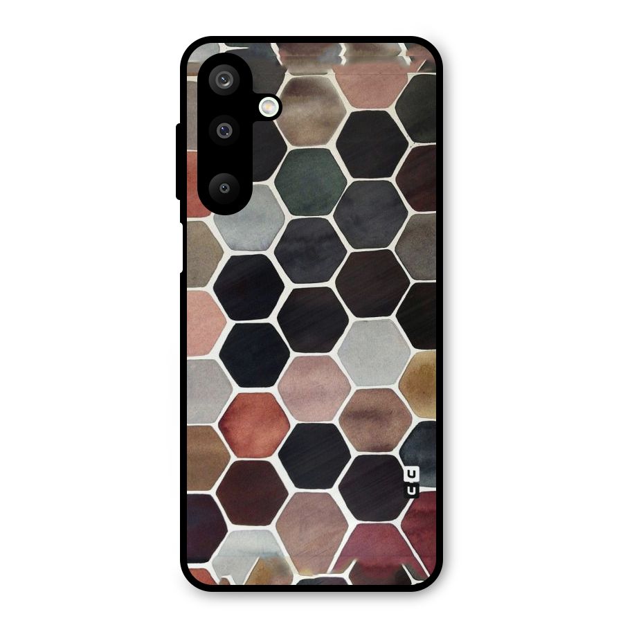 Elite Pastel Hexagons Metal Back Case for Galaxy M16