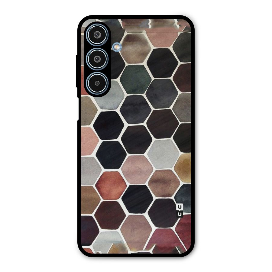 Elite Pastel Hexagons Metal Back Case for Galaxy M35