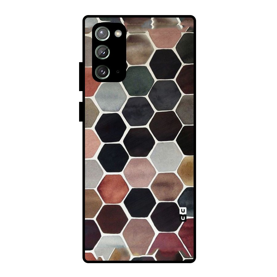 Elite Pastel Hexagons Metal Back Case for Galaxy Note 20