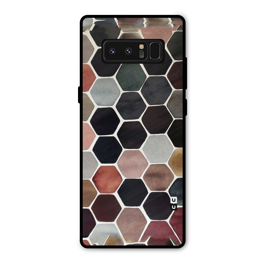 Elite Pastel Hexagons Metal Back Case for Galaxy Note 8