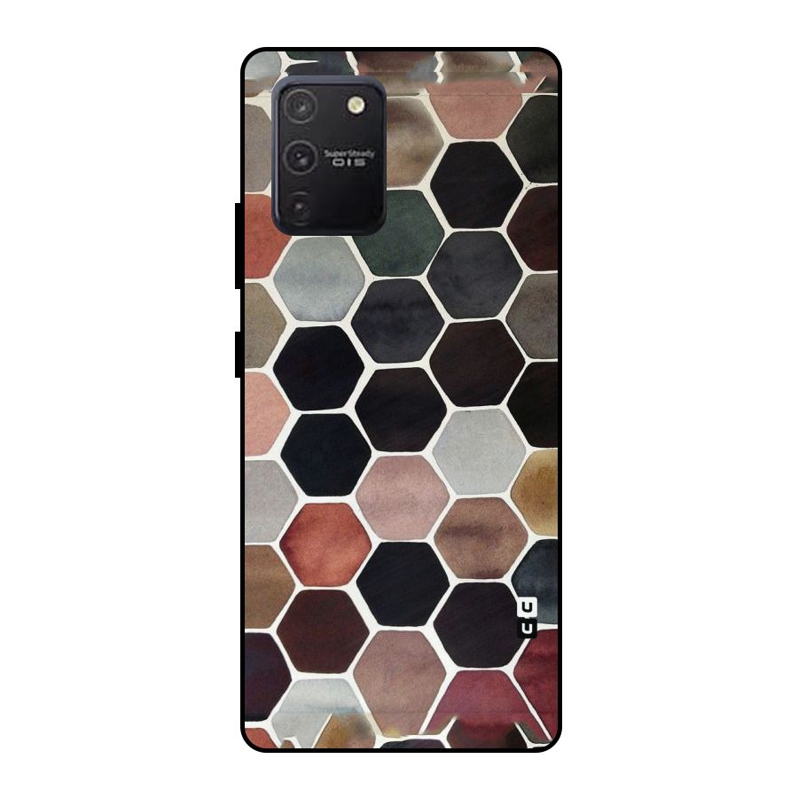 Elite Pastel Hexagons Metal Back Case for Galaxy S10 Lite