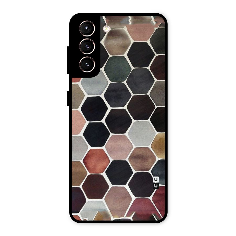 Elite Pastel Hexagons Metal Back Case for Galaxy S21 5G