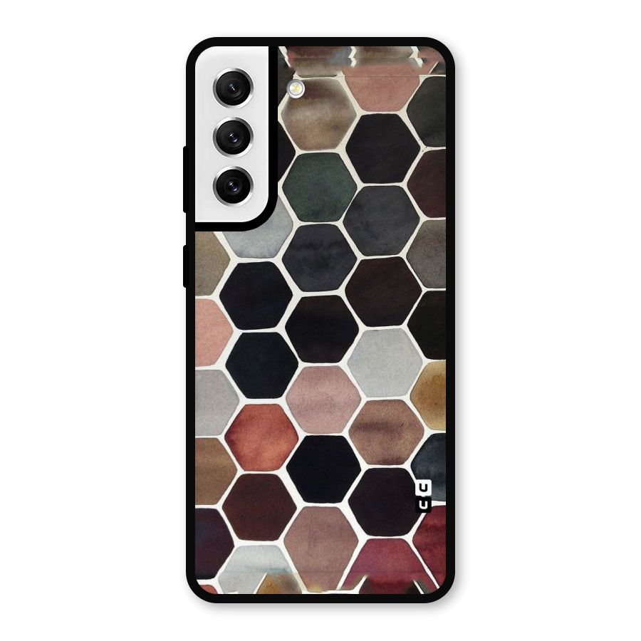 Elite Pastel Hexagons Metal Back Case for Galaxy S21 FE 5G