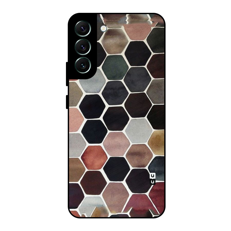 Elite Pastel Hexagons Metal Back Case for Galaxy S22 Plus 5G