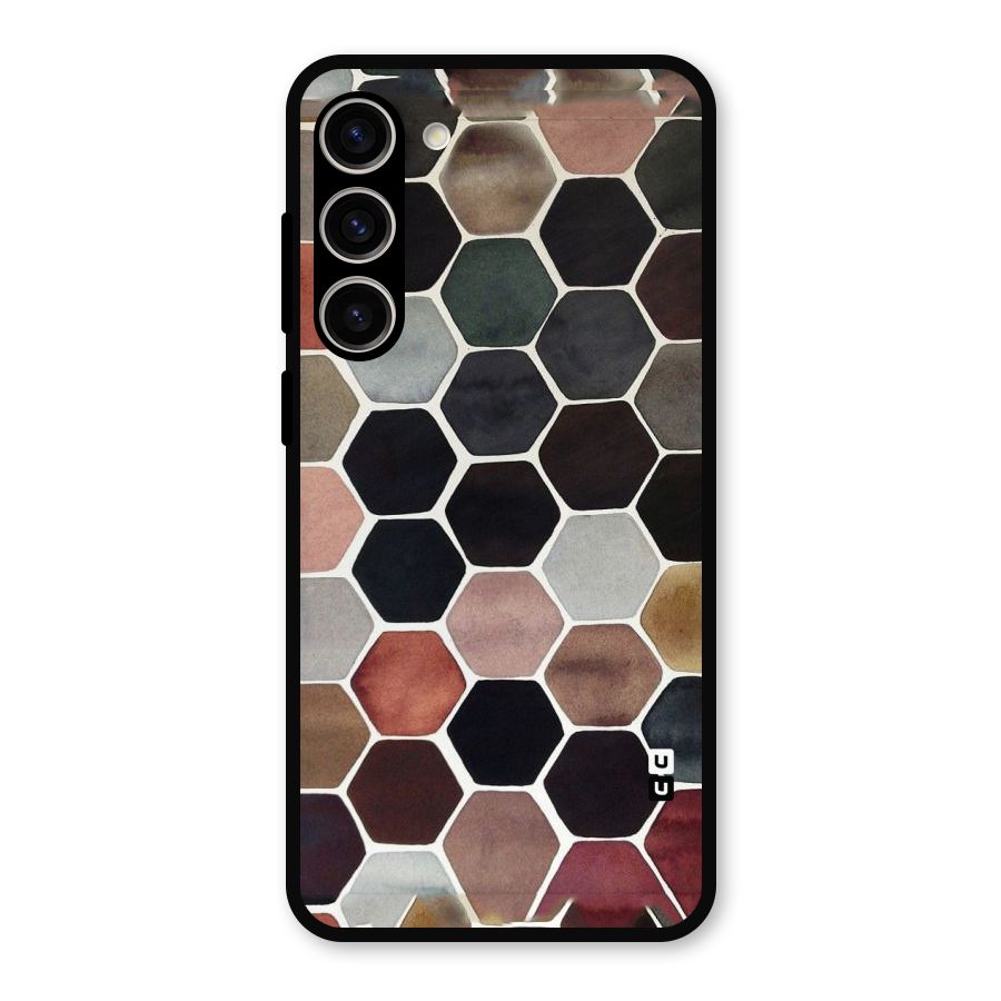 Elite Pastel Hexagons Metal Back Case for Galaxy S23 Plus