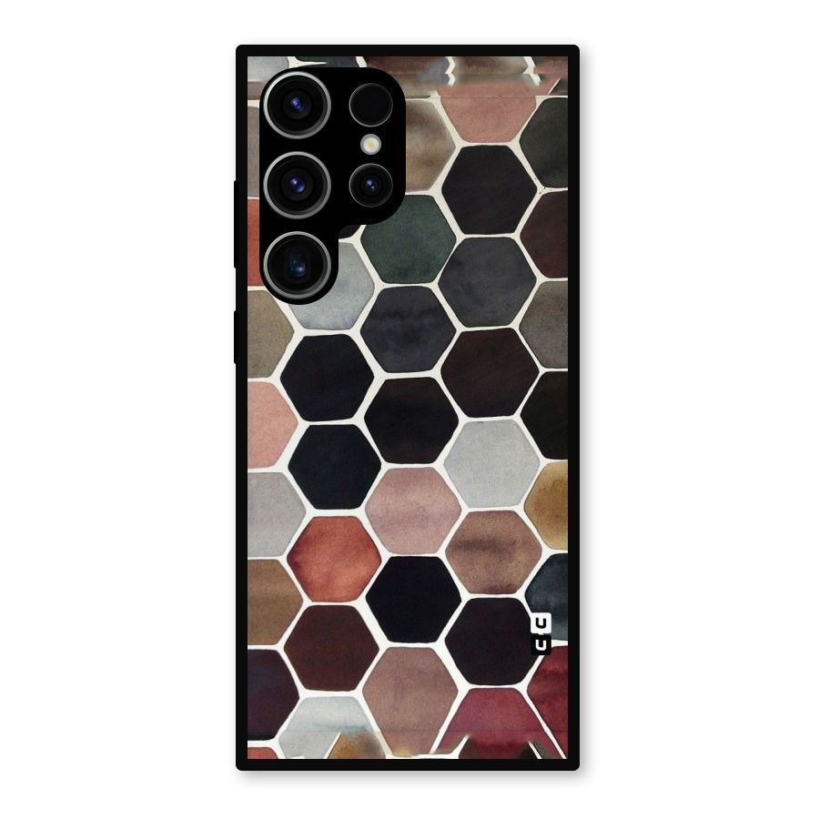 Elite Pastel Hexagons Metal Back Case for Galaxy S23 Ultra