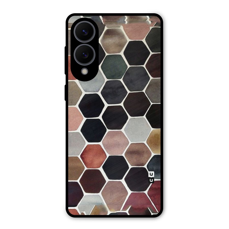 Elite Pastel Hexagons Metal Back Case for Galaxy S25 Edge