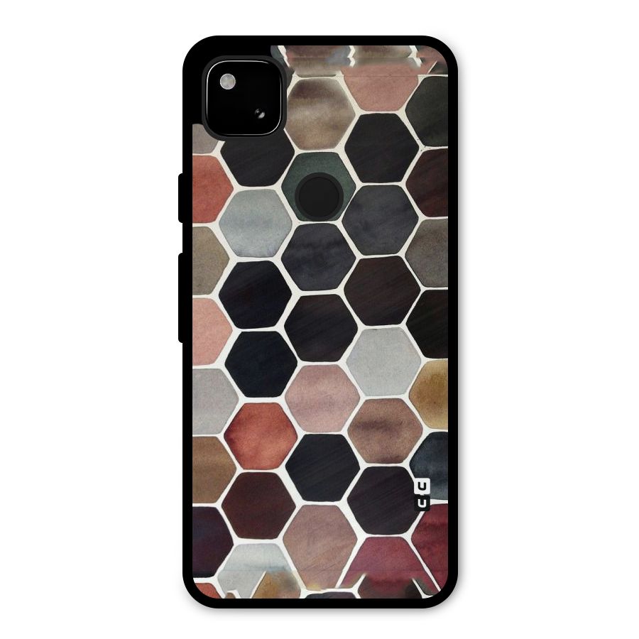 Elite Pastel Hexagons Metal Back Case for Google Pixel 4a